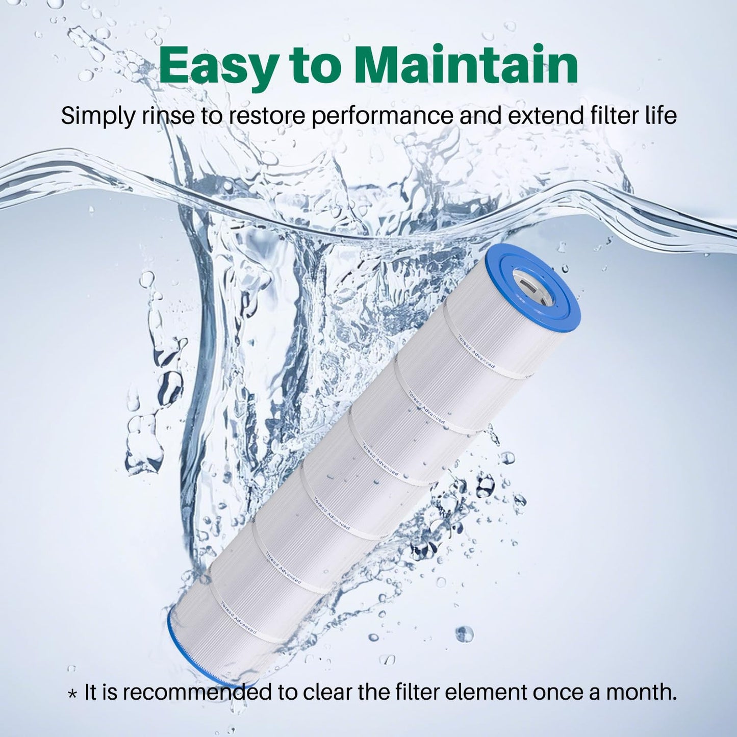 TOREAD PA131 Pool Filter Replaces PA131-PAK4, Ultral-A2, Hayward CX1280XRE, SwimClear C5020, Unicel C-7494, Filbur FC-1227, FC-6435, C5025, C5030, 4 X 131 sq. ft. Filter Cartridge 4 Pack
