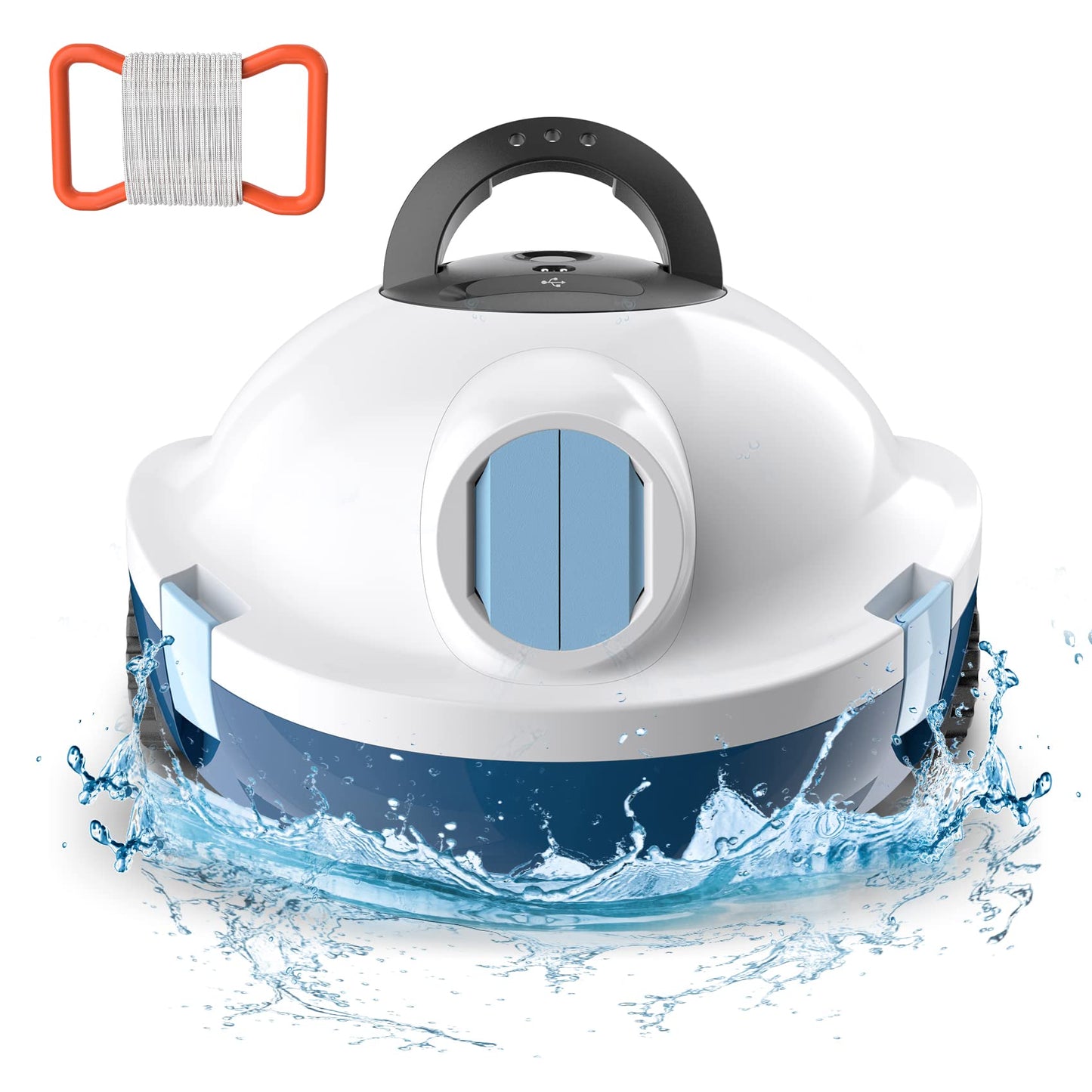 Y10 Cordless Robotic Pool Cleaner, Automatic Pool Vacuum - 90 Mins Runtime, Powerful Suction, Self-Parking, Lightweight for Above/Inground Pools Up to 65ft/1100 Sq.Ft (White)