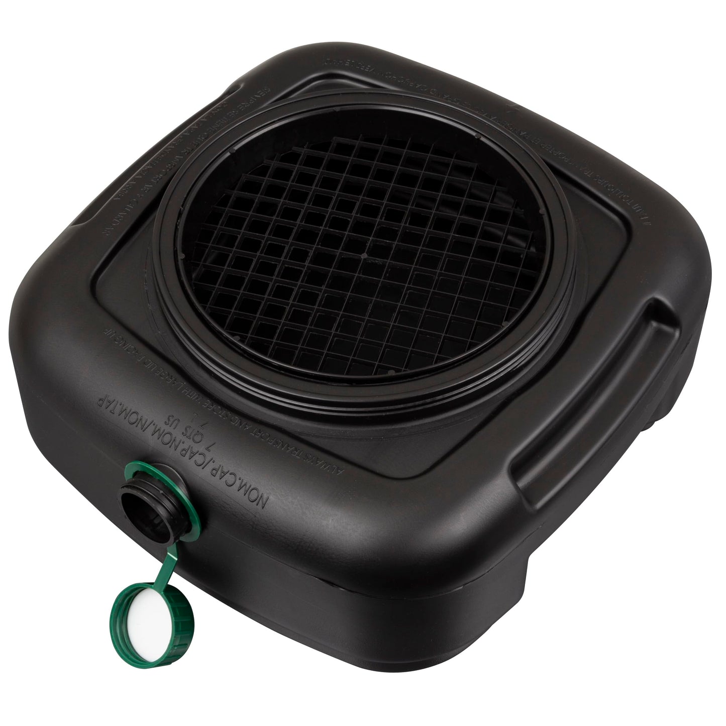 Scepter AM07029 7.3 Quart Oil Drain Pan with Lid, Filter Drain Screen, and Pour Spout for Automotive Fluids Including Engine Oil, Anti-Freeze, Transmission Fluid and More, 12" x 12-3/4" x 5.6"