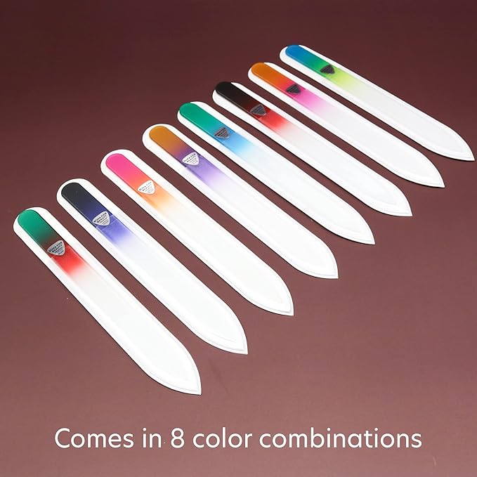 Bona Fide Beauty Czech Glass Nail File Set (8 Pieces) in Multicolor