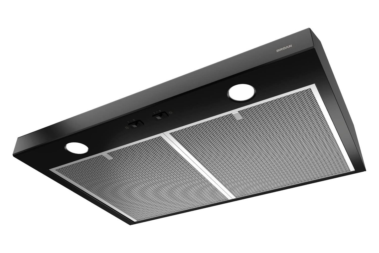 Broan-NuTone BCSD136BL Glacier Range Hood with Light, Exhaust Fan for Under Cabinet, Black, 36-inch