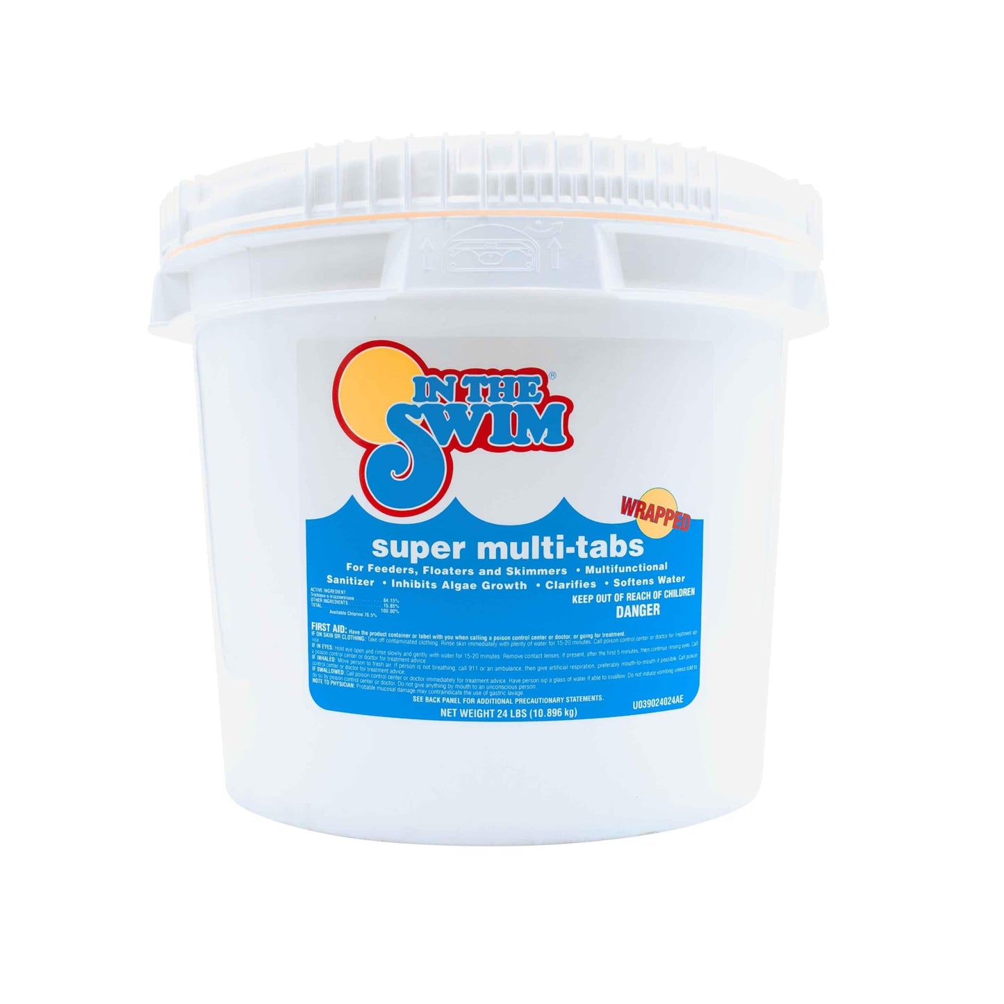 In The Swim 3 inch 5-in-1 Super Multi-Tabs – Swimming Pool Sanitizer – Chlorine - Algaecide - Stabilizer - Clarifier - 24 Pounds