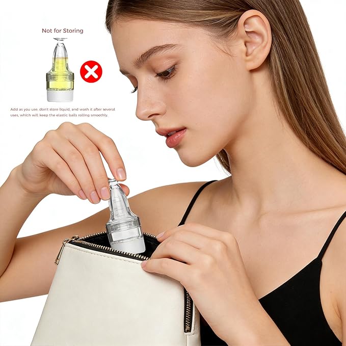 Minoxidil Applicator, Hair Oil Applicator, Scalp Oil Applicator, Mini Scalp Massager Hair Growth, Bottle Minoxidil Applicator Brush Tool, Minoxidil Application Tool with Massage Roller Ball