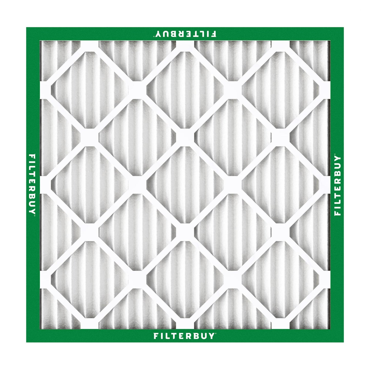 Filterbuy 15x15x1 Air Filter MERV 8 Essential Dust & Allergy Defense (2-Pack), Electrostatic Pleated HVAC AC Furnace Filters Replacement, Made in USA (Actual Size: 15.00 x 15.00 x 0.75)