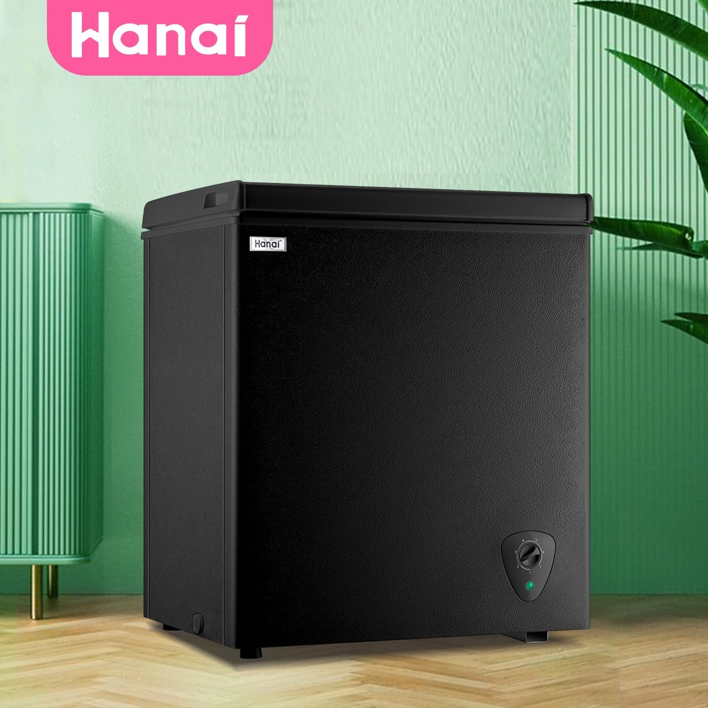 Deep Freezer WANAI 5.0 Cubic Chest Freezer with Top Open Door and Removable Storage Basket, 7 Gears Temperature Control, Energy Saving, Ideal for Office Dorm or Apartment