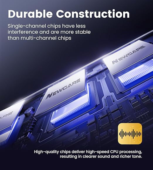 NEWCAER Digital Optical Splitter 1 in 2 Out,SPDIF Toslink Digital Optical Audio Cable Splitter 1x2 Support LPCM2.0 Doldy Digital & DTS 5.1 for Xbox,PS4,PS5,DVD,TV Box,Home Theatre, Receiver,Sound Bar