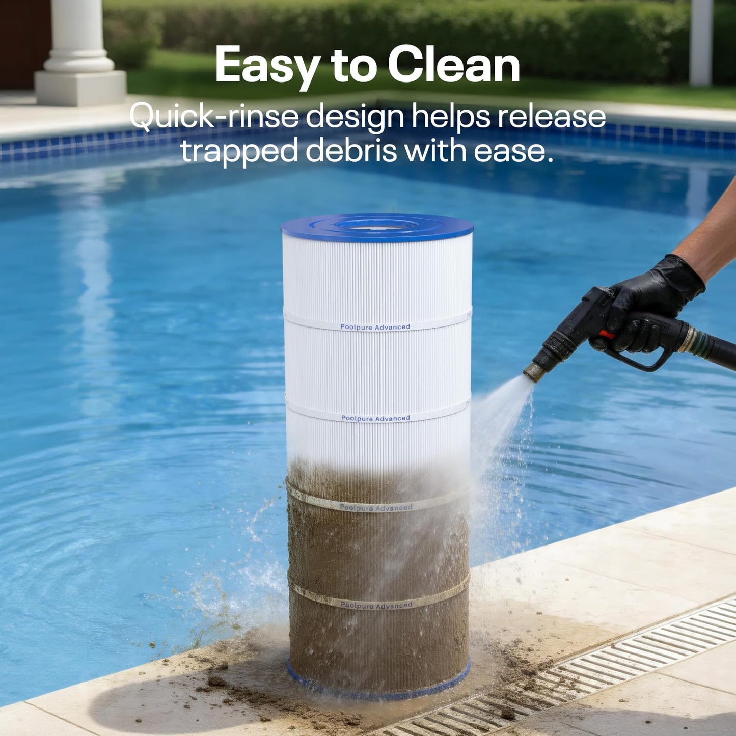 POOLPURE PA150S Pool Filter Replaces Hayward CX150XRE, Hayward SwimClear C150S, PA150S, Ultral-D4, 150 sq.ft Filter Cartridge 1 PACK