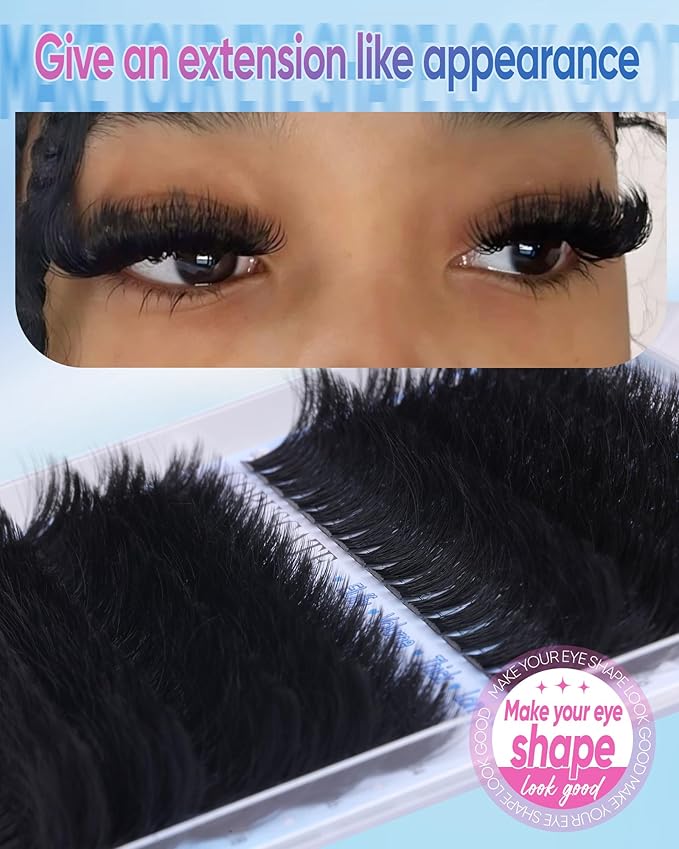 CORUSCATE Lash Clusters 160D+260D Mega Eyelash Clusters 12-20mm Mink Lashes Individual Thick Volume Cluster Eyelash Extensions Dramatic Salon Look Lash Extension DIY Cluster Lashes Travel Pal Pack