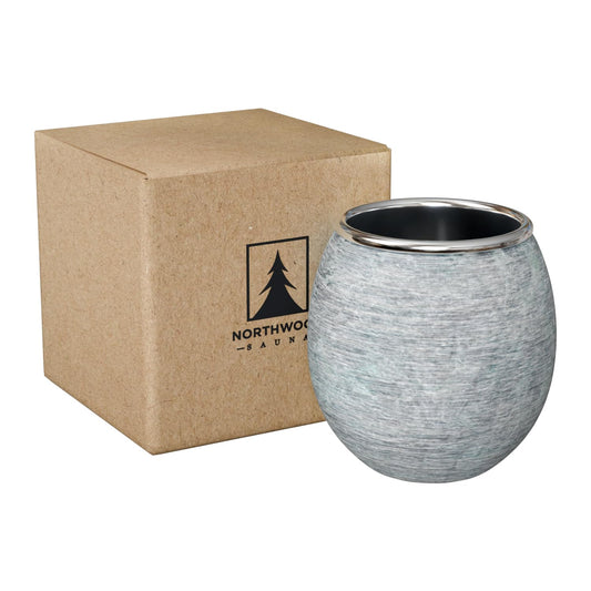 Northwood Sauna - Sauna Aromatherapy Stone Cup - Essential Oil Diffuser - Natural Rock with Stainless Steel Bowl