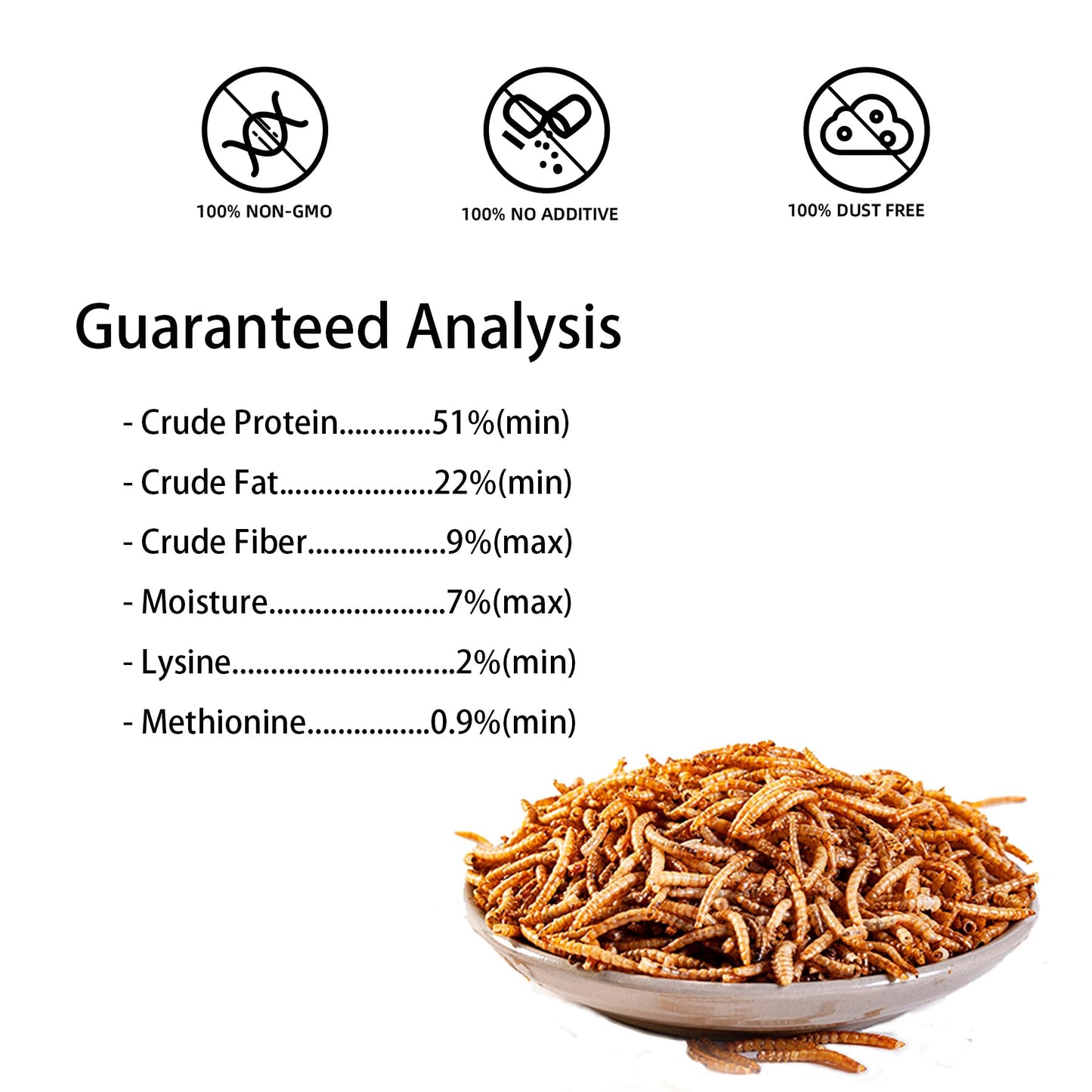 I LOVE WORMS Dried Mealworms (5lb), Wild Bird Food, High-Protein Mealworms for Bluebirds, Chickens, Ducks, Reptile, Tortoise, Amphibian, Lizard