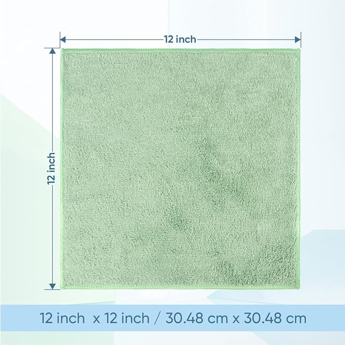 HOMEXCEL Microfiber Washcloths 24 Pack, Highly Absorbent and Soft Face Towel, Multi-Purpose Wash Cloths for Bathroom, Hotel, Spa, Gym, and Kitchen, 12x12 Inch