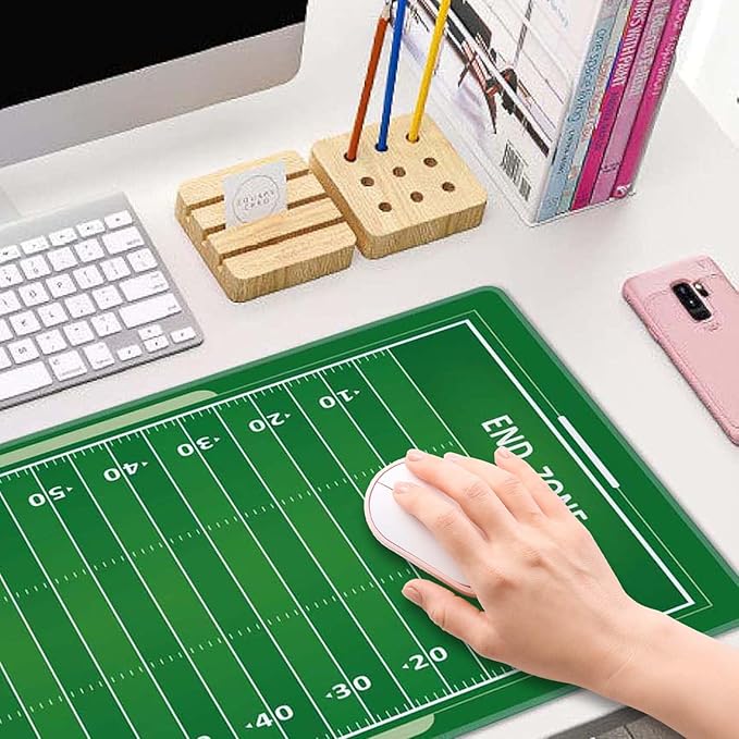 Desk Mat, Large Desk Pad Large Mouse Pad Cute Desk Accessories Home Office Essentials XL Desk Mat Desk Pad Mat for Keyboard Mouse Desk Pads On Top of Desks Computer American Football Field