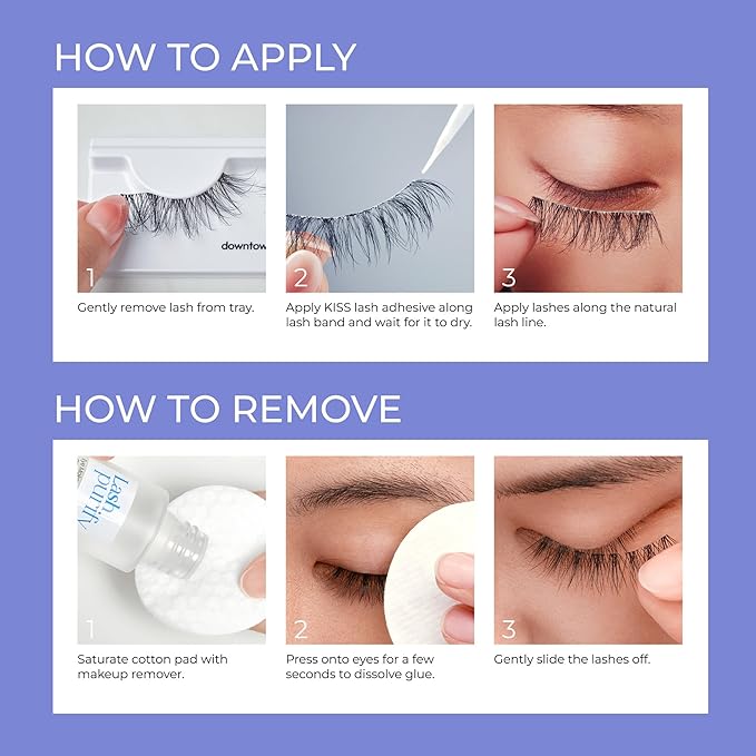 KISS Lash Couture, Lash Glue, Super Strong Strip Lash Adhesive, White, Includes Lash Adhesive, Long Lasting Wear, Can Be Used with Strip Lashes and Lash Clusters (Pack of 2), Clear