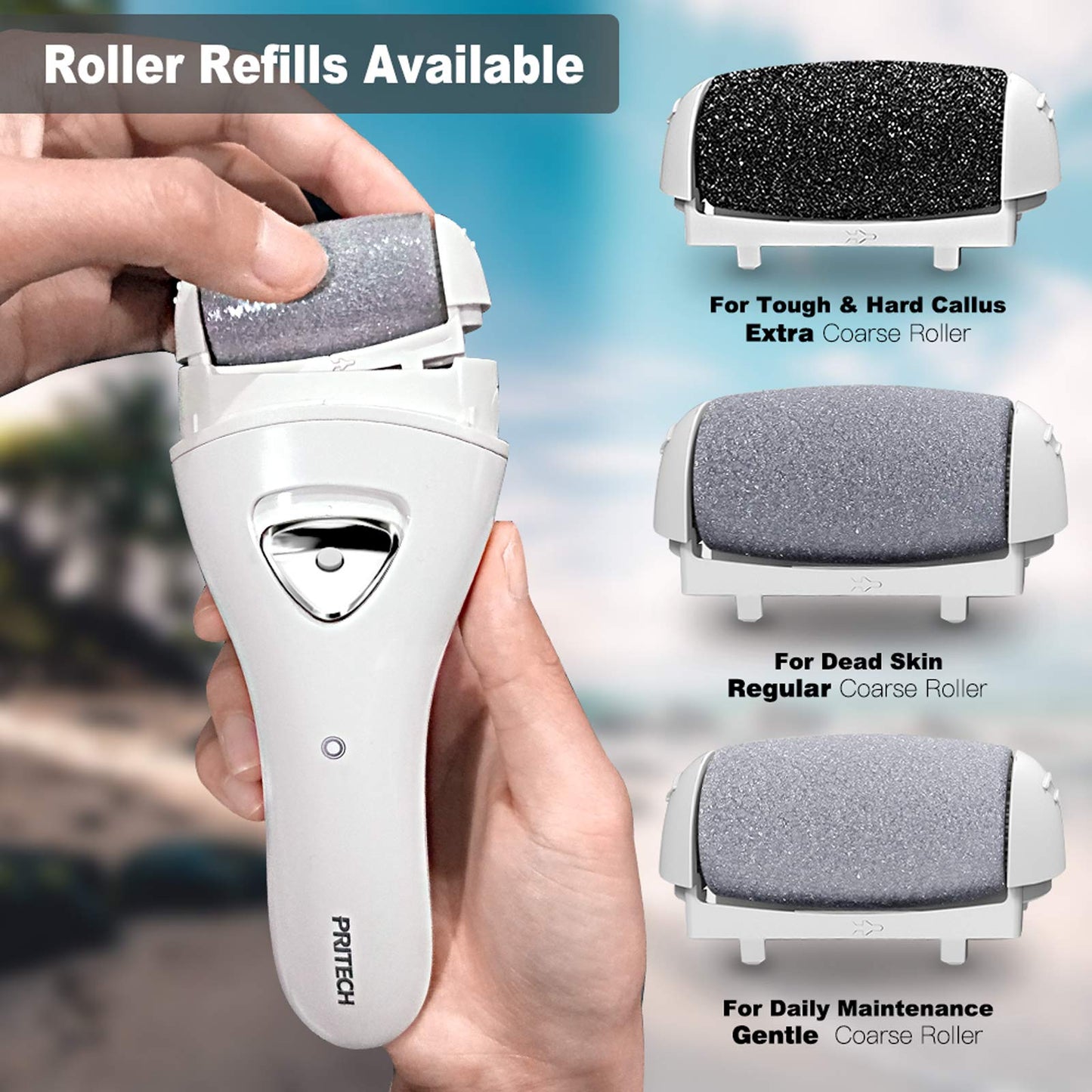 Electric Feet Callus Removers Rechargeable,Portable Electronic Foot File Pedicure Tools, Electric Callus Remover Kit,Professional Pedi Feet Care Perfect for Dead,Hard Cracked Dry Skin