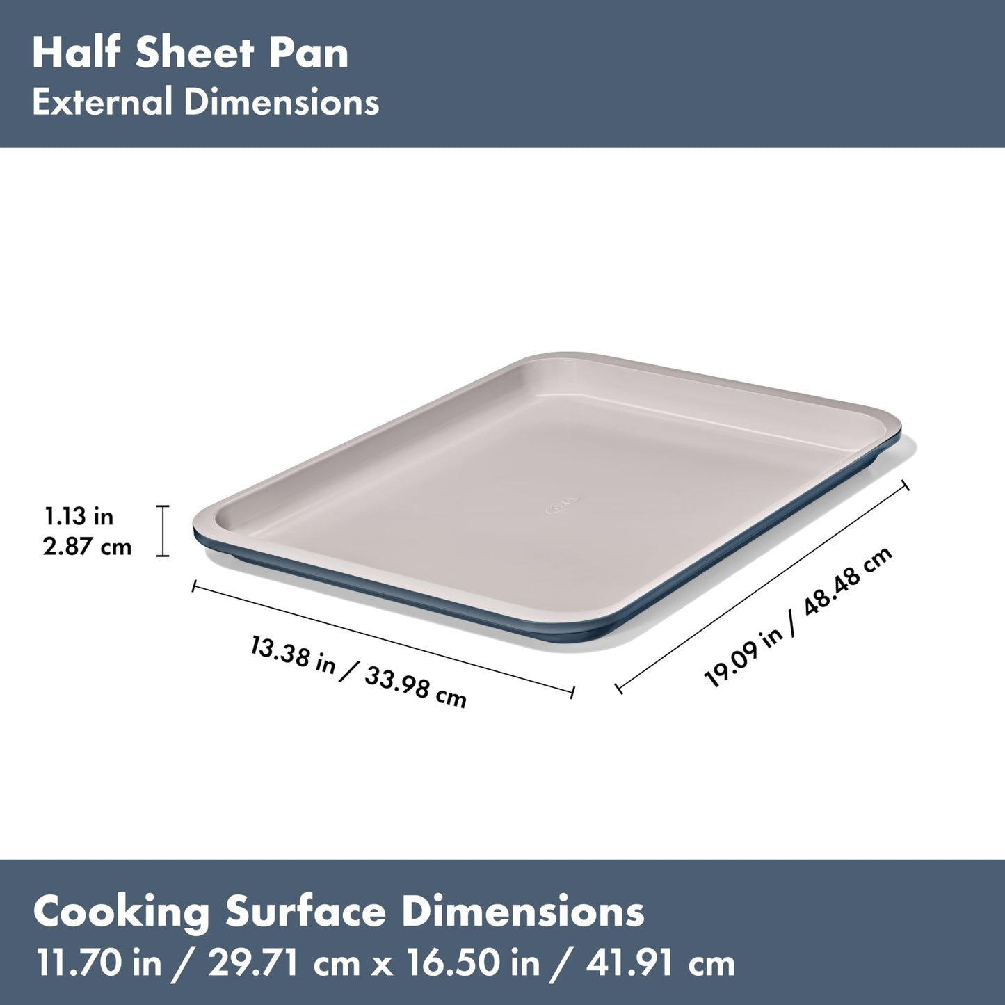 OXO Good Grips Non-Stick Pro Ceramic Coated Metal Bakeware 3-Piece Sheet Pan Set – Storm Blue