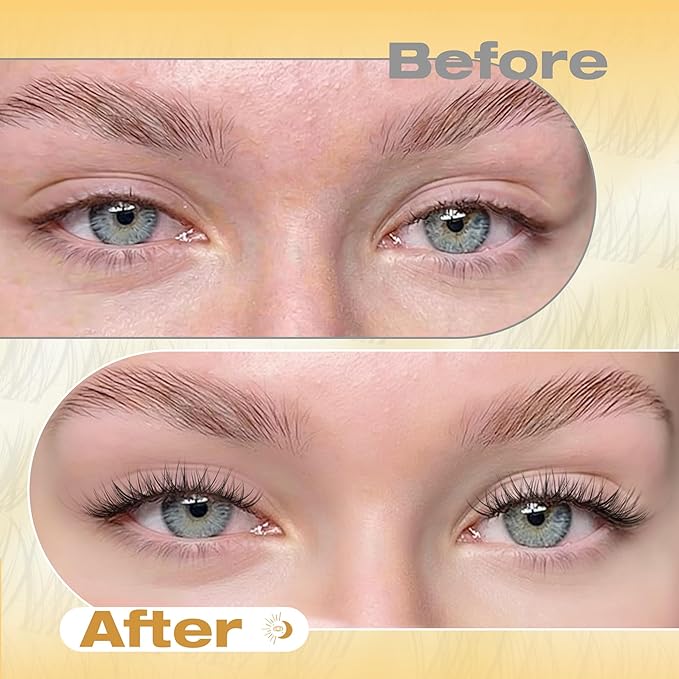 8MM Lash Clusters Natural Cluster Eyelash Extensions Clear Band Cluster Lashes Short CC Curve PestaÃÂ±as Postizas Naturales Fluffy Wispy DIY Lashes for No Makeup Look (108PCS)
