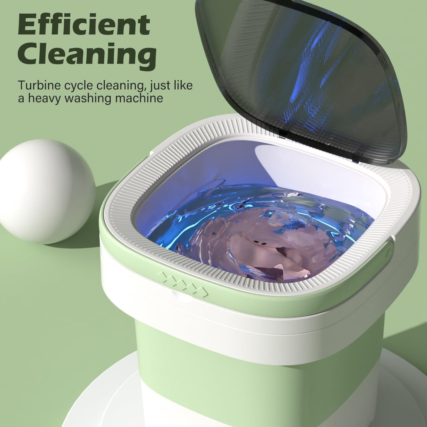 ZZR SEVEN Portable Washing Machine, 7L/12L Upgraded Mini Washing Machine, Suitable for Small Clothes, Foldable Laundry Machine, Ideal for Dorm, Home, Hotel, Camping and Travel (Purple, 7L)