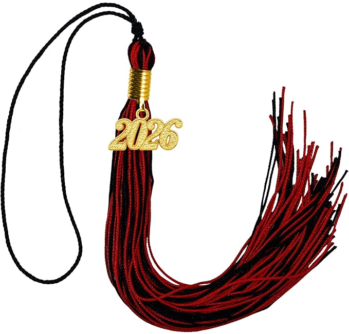 GraduationMall Single&Multiple Color Graduation Tassel with 2026 Year Charm 9"