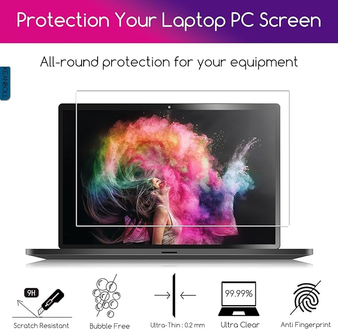 KEANBOLL 14.5" Laptop Screen Protector Tempered Glass for 14.5 inch Lenovo Asus Hp Dell Acer Samsung etc 14.5 inch 16:10 Aspect Ratio Laptop, Ultra Clear 9H Hardness Scratch Resistant