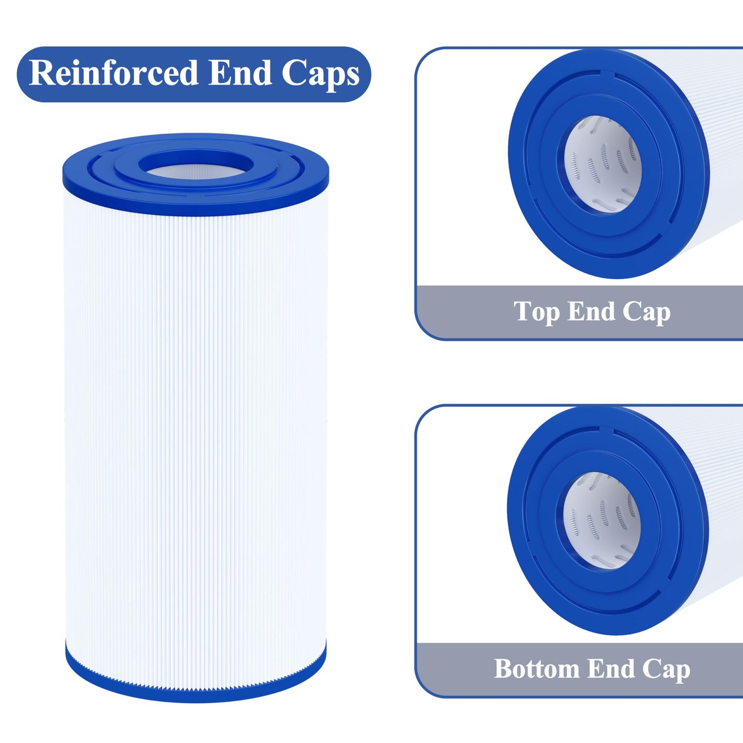 Cryspool® 04061 Filter Compatible with C-4335, PRB35-IN, R173431, Guardain 409-219, FC-2385, 03FIL1300, 35 Sq. Ft Spa Filter Cartridge, 2 Pack