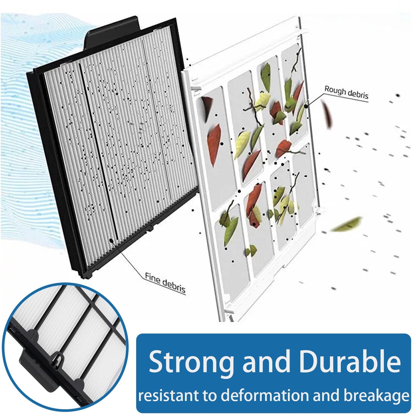 Replace Part#9991467-R4 Ultra-Fine Filter Panels Compatible with Dolphin Robotic Pool Cleaners,Pleated Cartridge Filter Replacement for Dolphin S200,Proteus DX4,Active 20,Active 30,S300i,M600