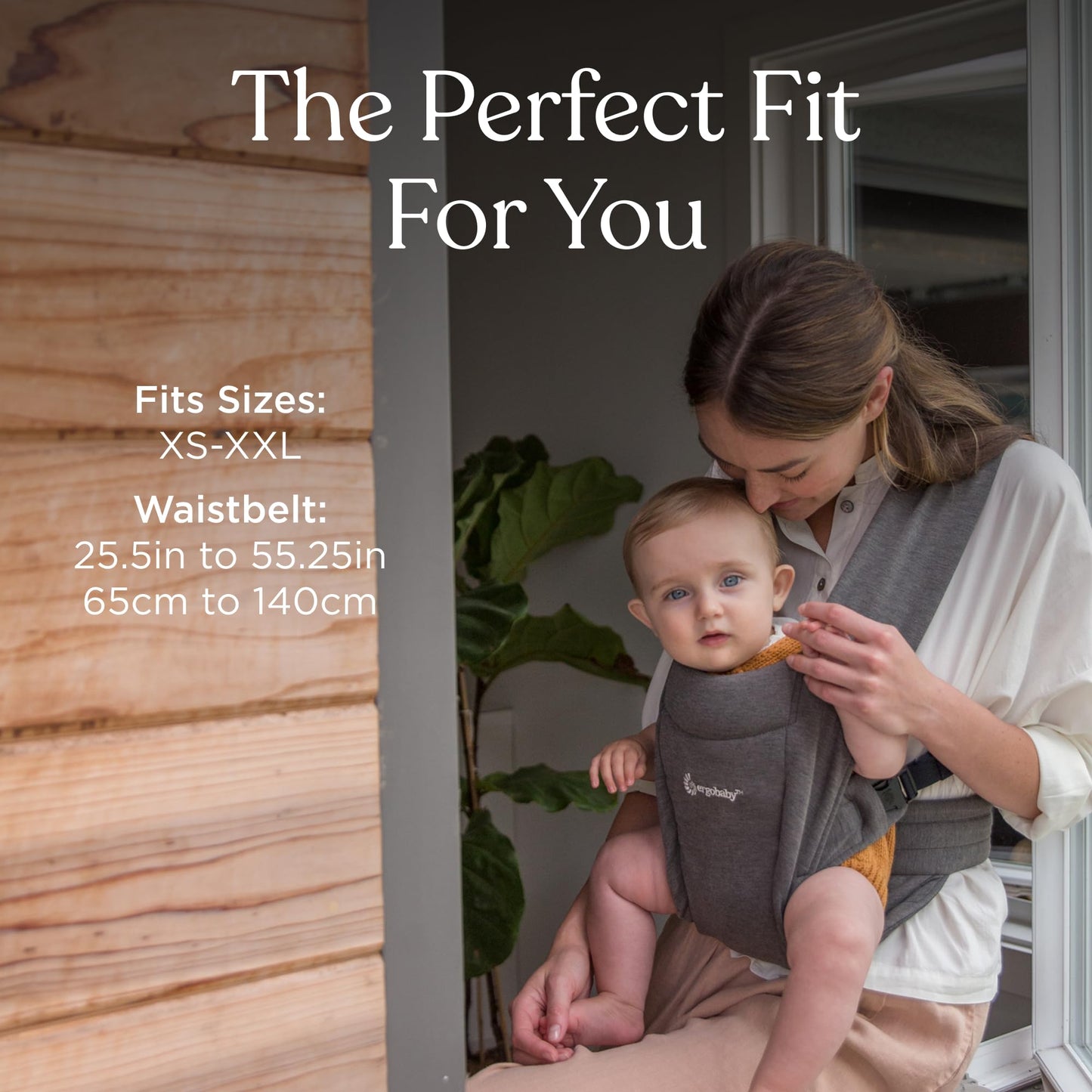 Ergobaby Embrace Newborn Baby Carrier for Infants 0-12 Months (7-25 lbs) - Ergonomic 2-Position Infant Carrier with Head and Neck Support, Hip-Healthy Positioning - Canyon Clay