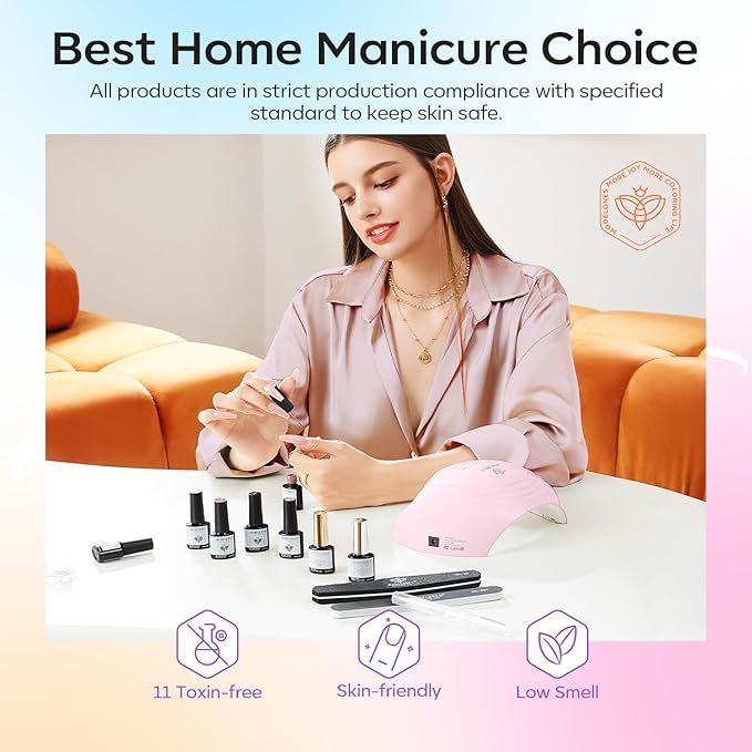 modelones Gel Nail Polish Set, 6 Colors 2026 Spring Summer Silver Cat Eye Gel Polish Translucent Pastel Sheer Pink Yellow Lavender Purple Baby Blue Mint Green Jelly Nail Polish W Magnet LED DIY Gift