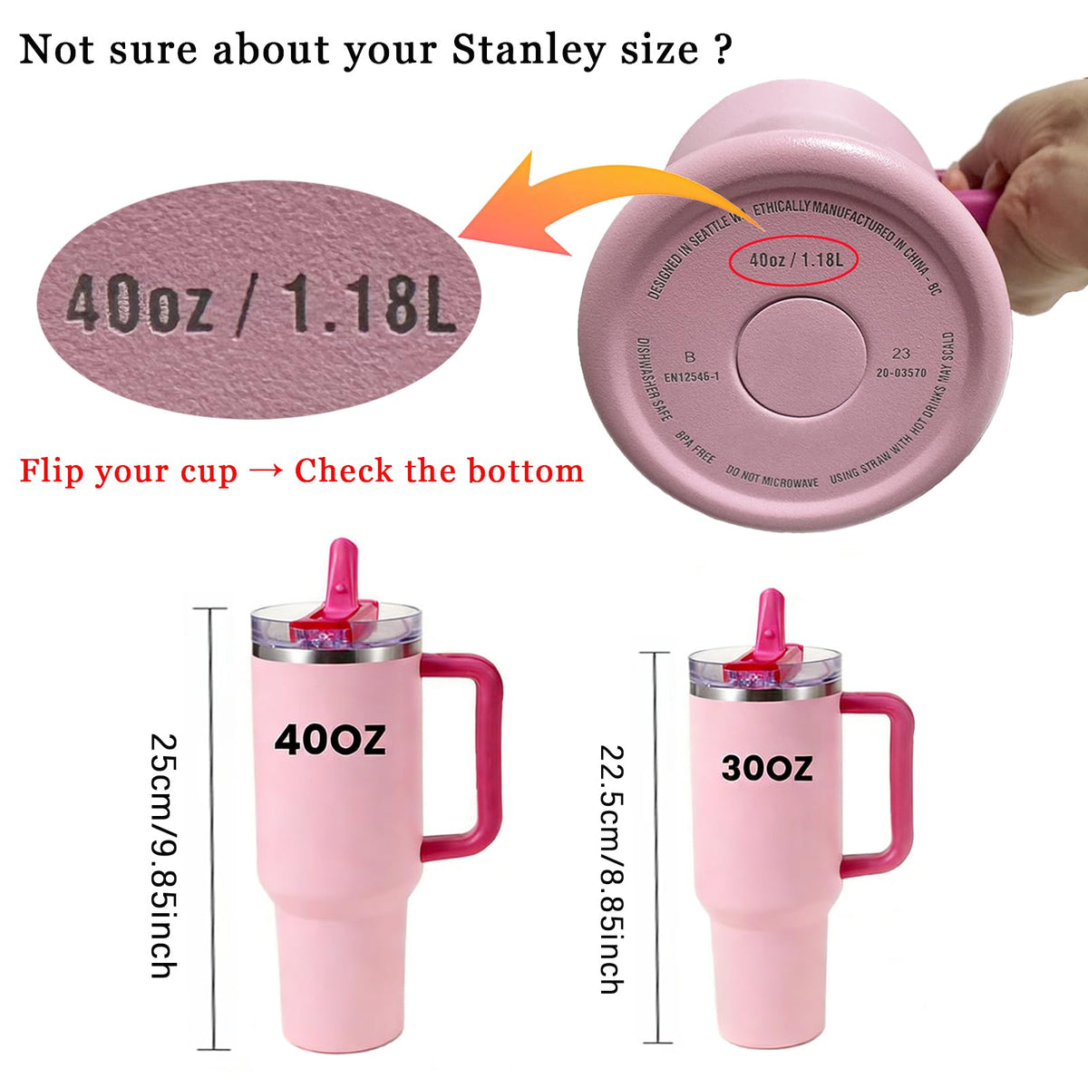 ANTAND 2 Pack 40 oz Leak Proof Lid Fit for Stanley Quencher H2.0 40oz (Only), Stanley Cup Accessories, Flip Straw Lid Replacement 40 oz, BPA Free, Leakproof, No Spill Tumbler Top Cover (Beige, Beige)
