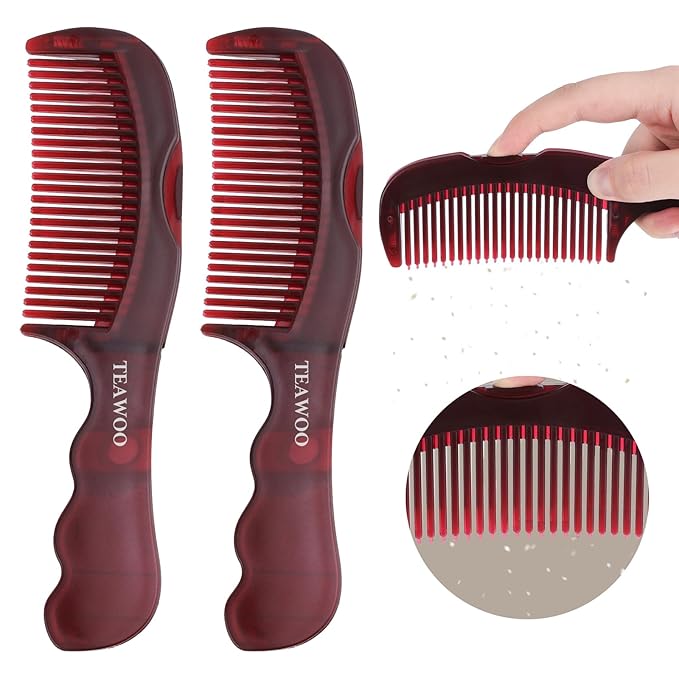 2PCS Anti Dandruff Comb, Scalp Detox Comb for Scalp Build Up, Sweep Dandruff Removal Brush for Hair Care (Patented)
