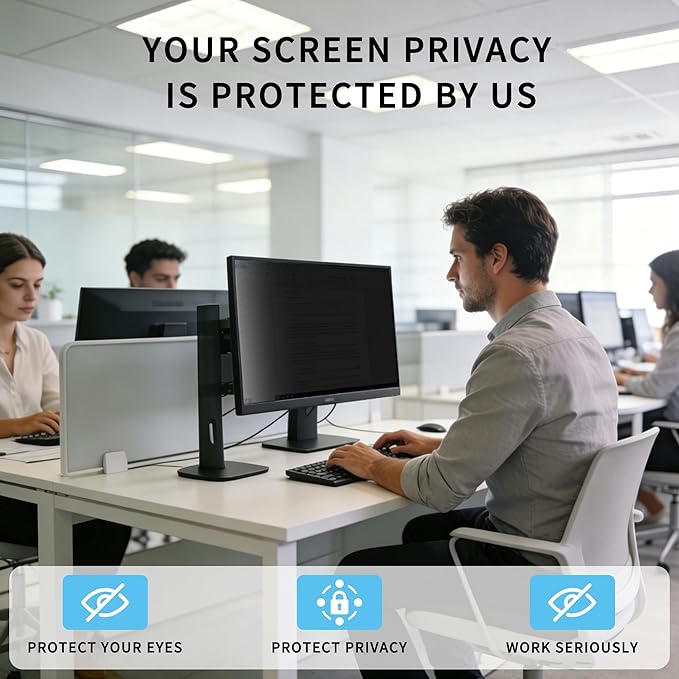[2 Pack] 22 Inch Privacy Screen for Computer Monitor Blue Light Screen Protector Anti Glare Anti-Scratch Monitor Privacy Shield Screen 22 Inch 16:10 Aspect Ratio