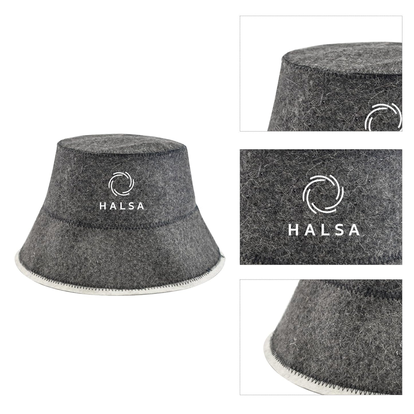 Halsa Sauna Hat – Natural Wool Sauna Cap for Men & Women, Heat Insulating Headwear for Sauna, Steam Room, Banya, Spa, Bathhouse, Protects Hair & Scalp, Breathable One Size