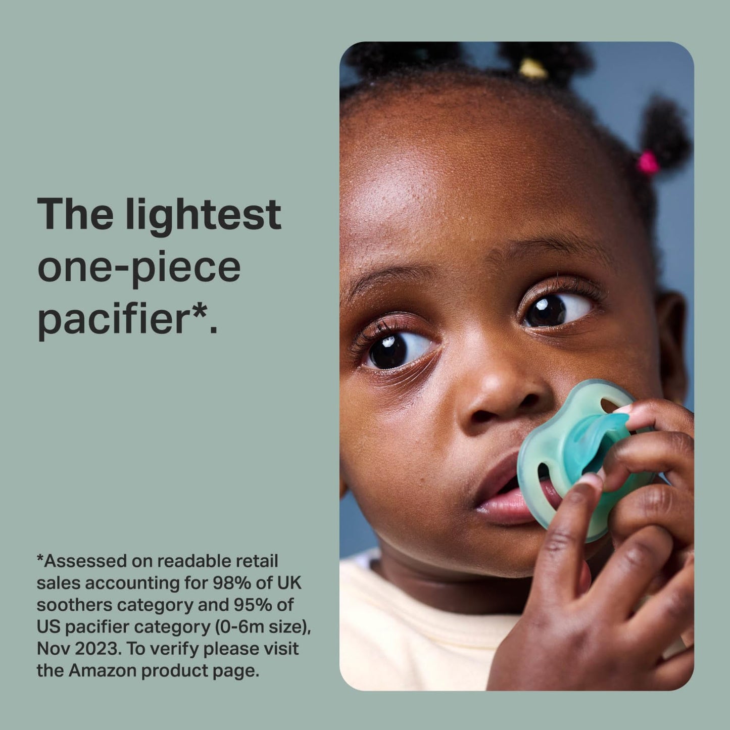 Tommee Tippee Stay Put Pacifier Set, Contains 2 Ultra-Light StayPut Glow in The Dark Pacifiers and 2 Ultra-Light StayPut Pacifiers, 0-6 Months, Colors May Vary, One-Piece Silicone Design, Pack of 4