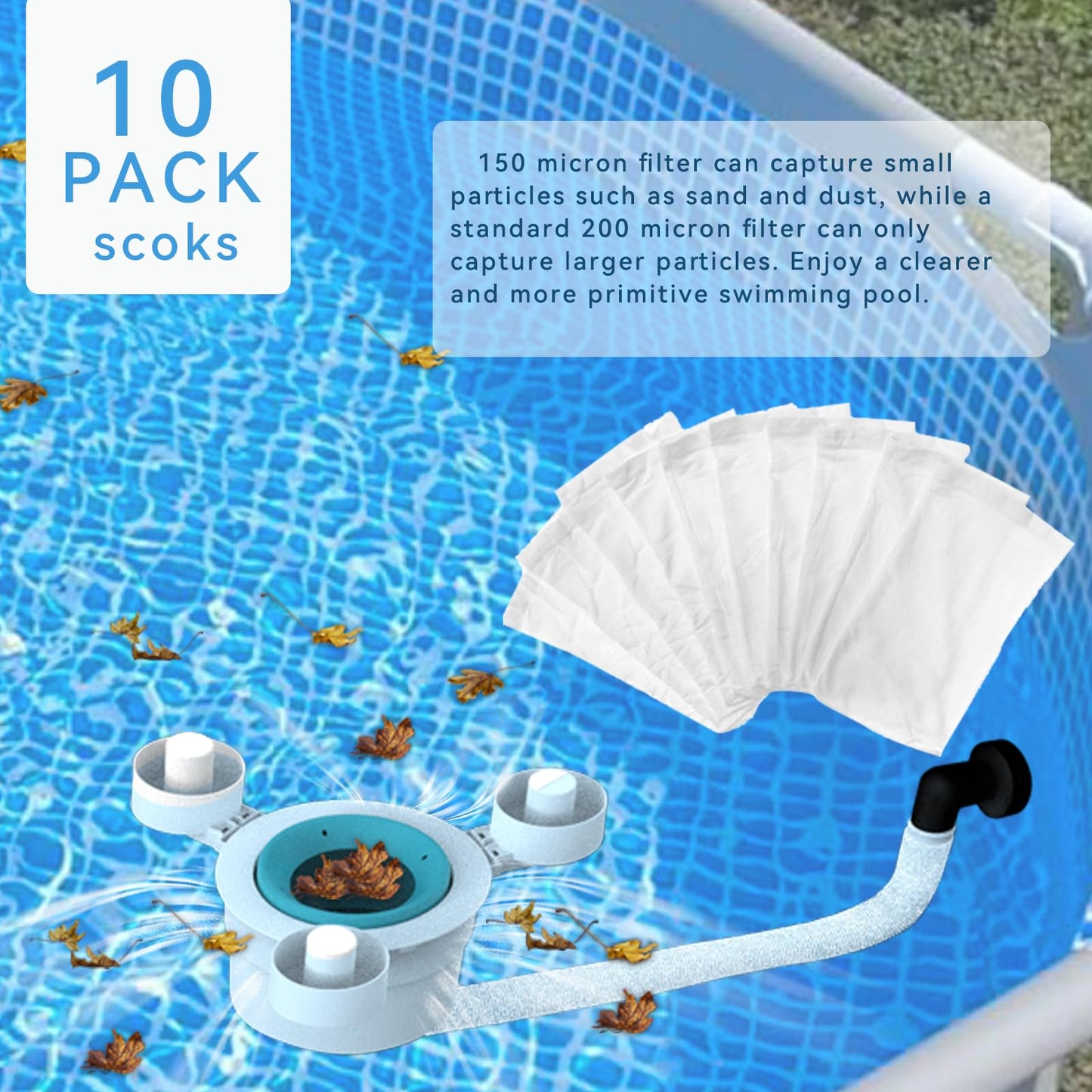 Valdorena Surface Float Skimmer Upgrade 2025 and 2026 Year (Turquoise)