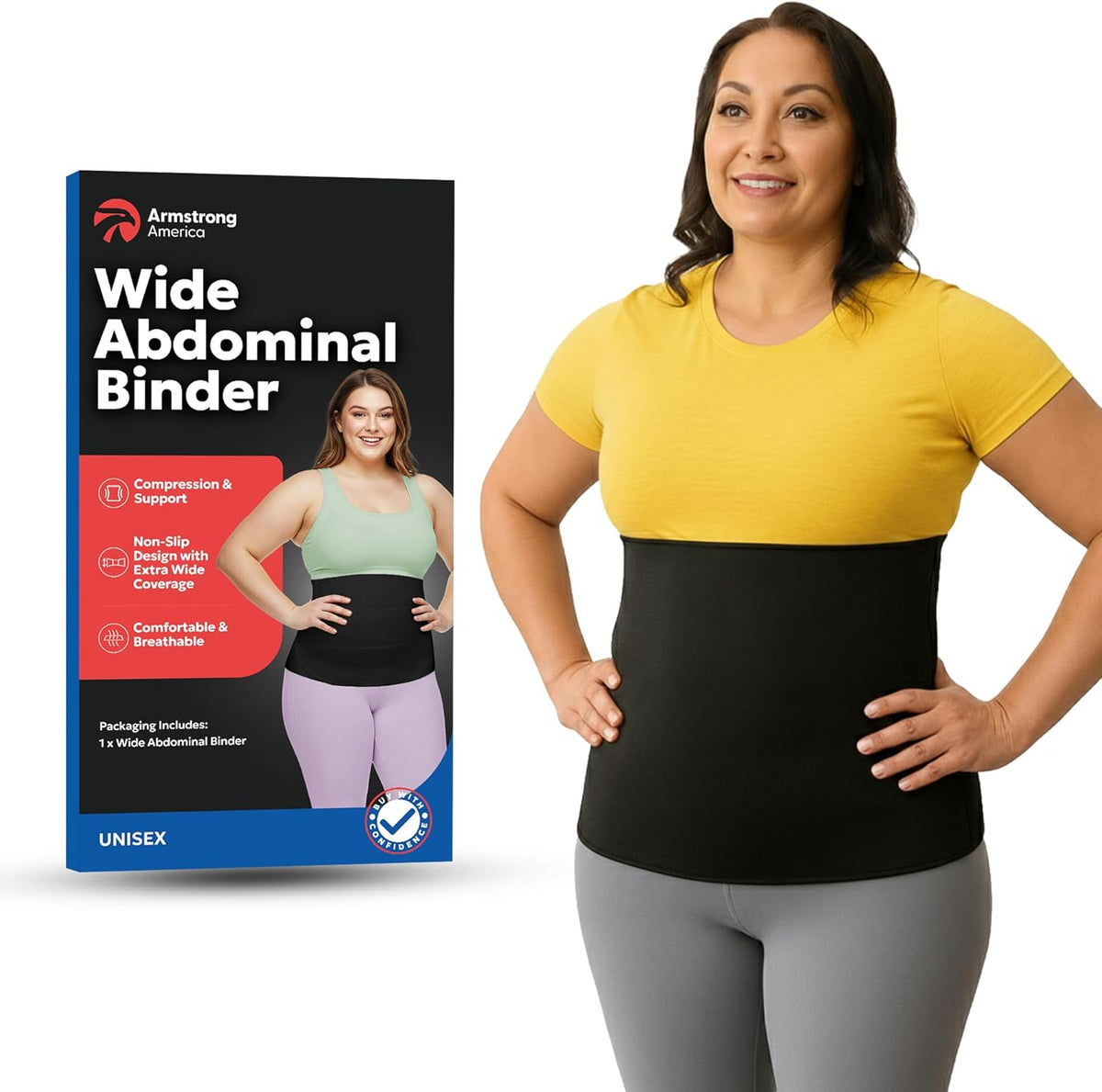 Abdominal Binder Post Surgery Tummy Tuck | Postpartum Belly Band Wrap | Post C Section Belly Binder | Stomach Compression Hernia Belt For Men or Women After Pregnancy Hysterectomy XXXL