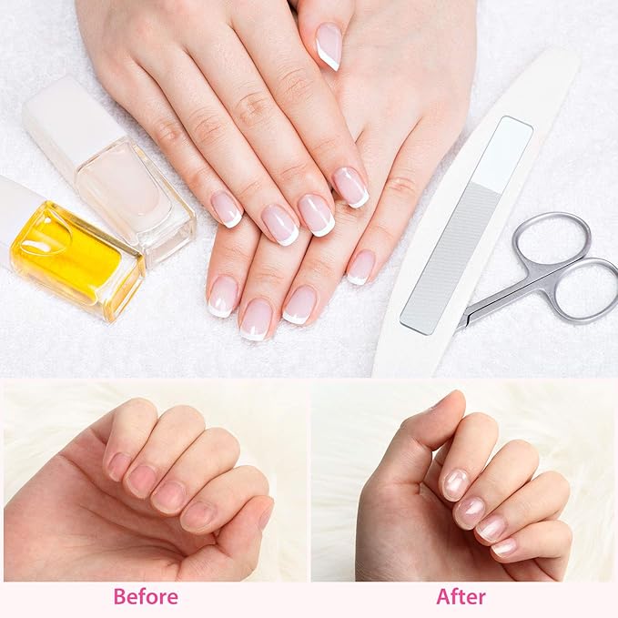 8 Pieces Nano Shiner Files Glass Natural Nail Files Crystal Shiner Buffer Polisher with Case for Natural Nails