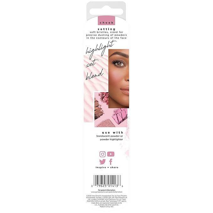 Real Techniques Setting Brush With Ultra Plush Custom Cut Synthetic Bristles and Extended Aluminum Ferrules to Build Coverage