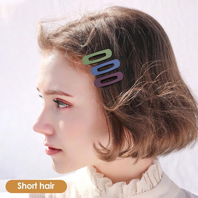 Small Flat Hair Clips for Women Lay Down Clips for Thin Hair Accessories 2.16 Inch 6pack