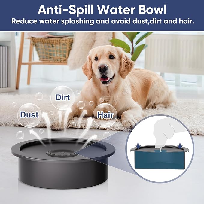 XIAZ Elevated Dog Bowls Large Breed Raised Dogs Bowl Stand Large/Medium Sized Dog Slow Feeder Dogs Bowls Food Water Stands 5 Heights Adjustable 9/11/12/14in Pet Feeder Dish Station