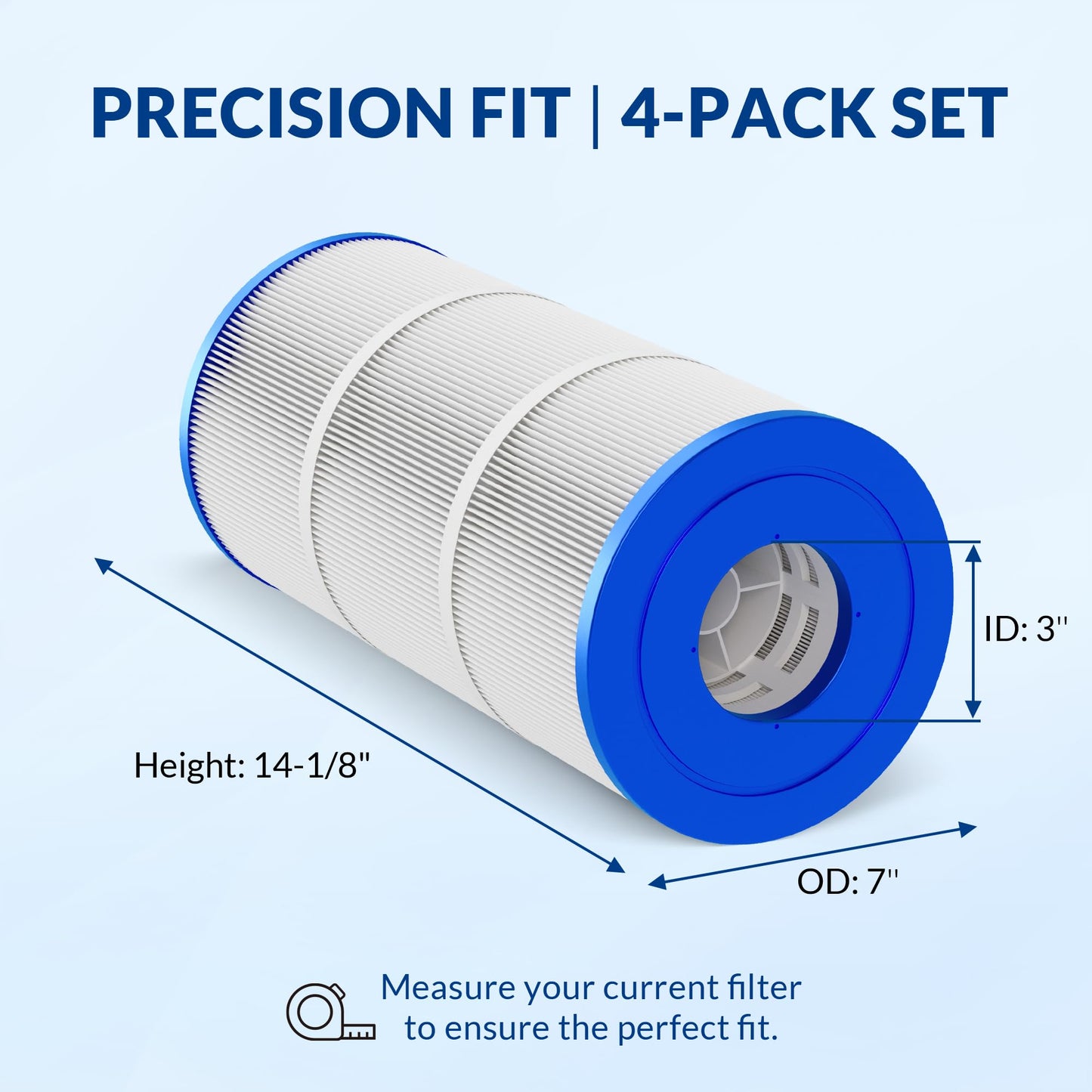Swimara C3030 C3025 C3020 C3000 Pool Filter Cartridges, 5 oz+ Trilobal Fabric, Replacement for Hayward CX580XRE, PA81, 324 Sq. Ft., 4-Pack, Ultra Series