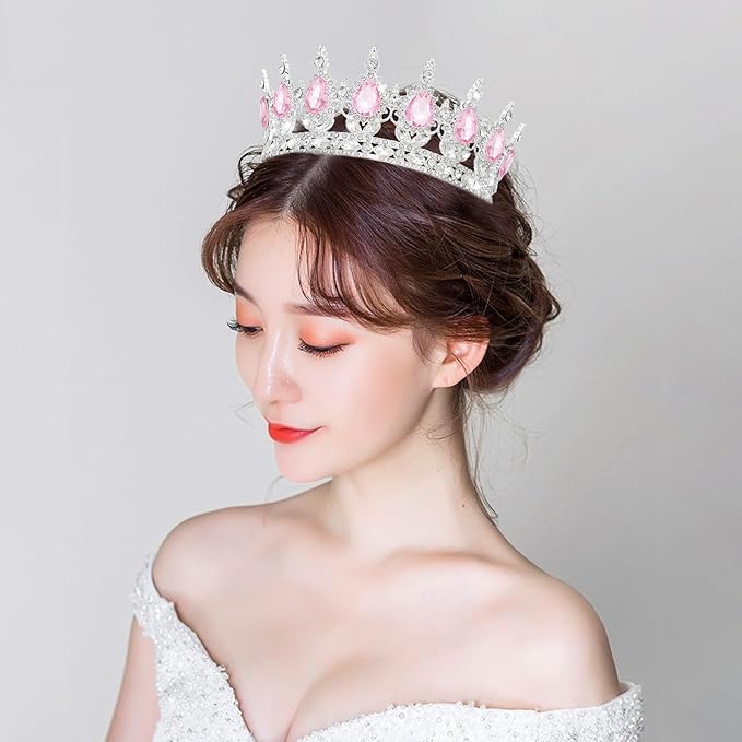 YOUlDIANZI Queen Crown Rhinestone Wedding Crowns and Tiaras for Women Costume Party Hair Accessories Princess Birthday Crown Crystal Bridal Crowns