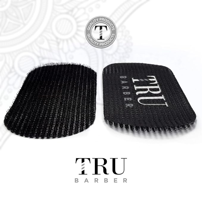 TRU BARBER Hair GrippersÃÂ® for Men and Women 2pcs - Salon and Barber, Hair Clips for Styling, Sectioning, Cutting and Coloring, Nonslip Grips, Hair holder (Black/White)