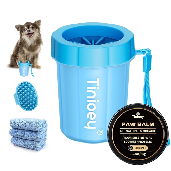 Dog Paw Cleaner for Small Dogs, Dog Paw Washer, Muddy Paw Cleaner, Pet Foot Cleaner, Dog Paw Protector Kit