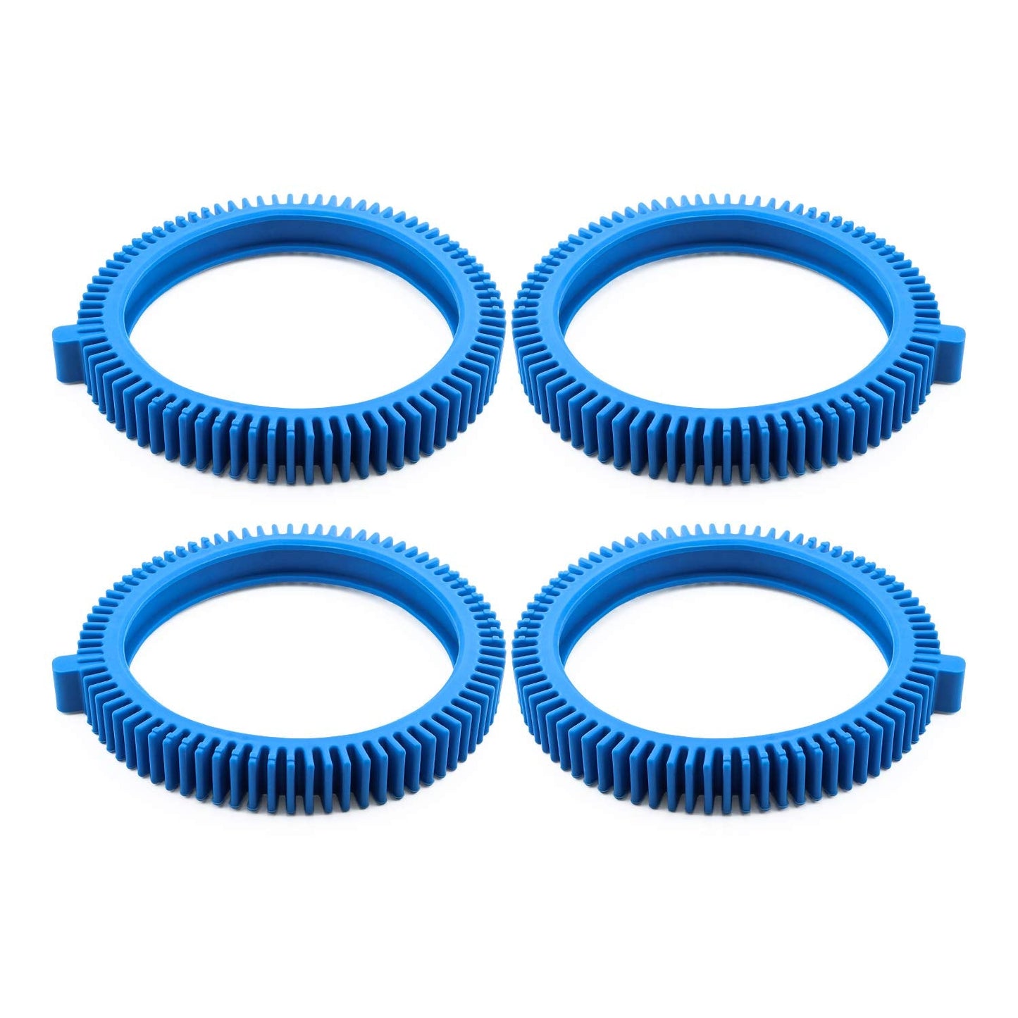 Funmit 896584000-143 Blue Front Tire Kit with Super Hump Replacement for Haywood Poolvergnuegen Select Pool Cleaners and Perfectly Compatible with Hayward Phoenix Cleaners (Pack of 4)