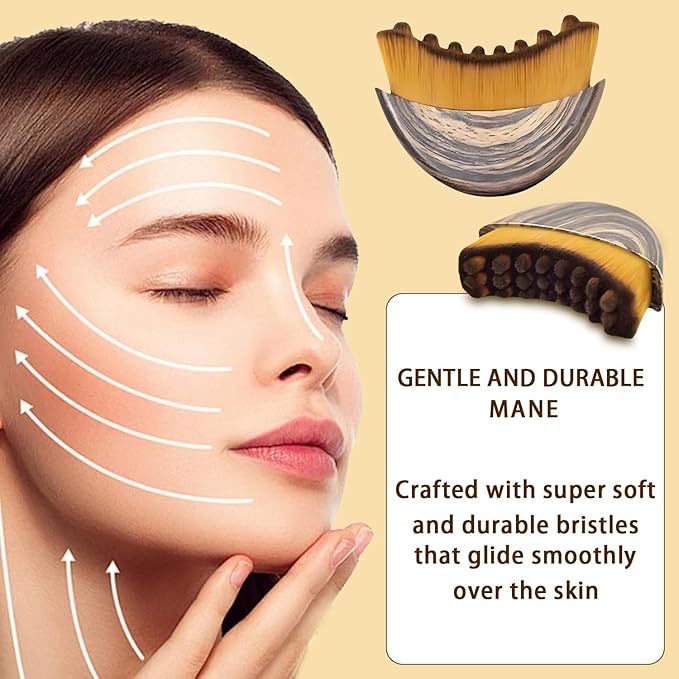 New Lymphatic Contour Face Brush, Lymphatic Drainage Massager for Face,Ergonomically Designed to Fit The Skin Precisely and Relieve Fatigue(2PCS)