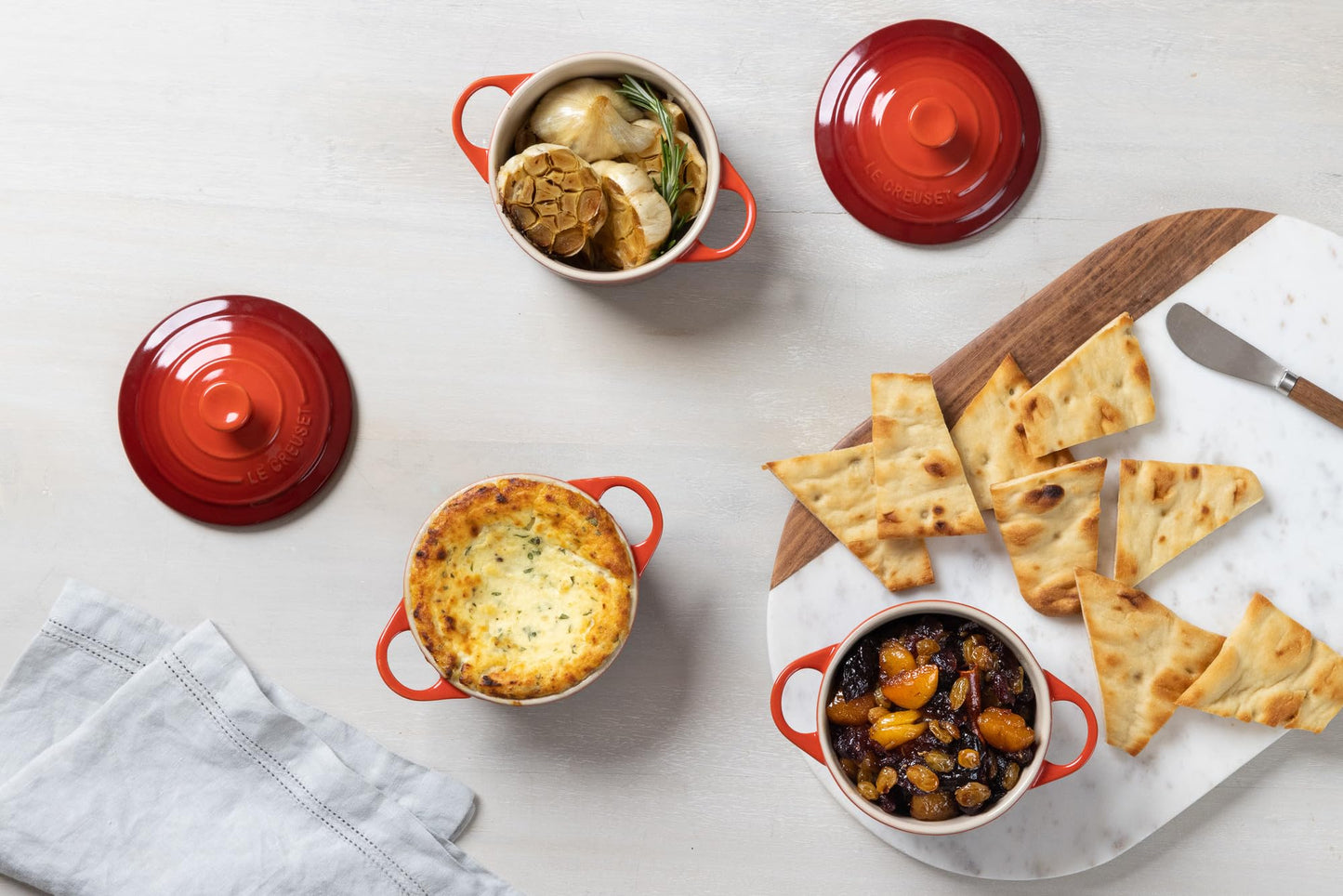 Le Creuset Stoneware Mini Round Cocotte, 8oz., Peche