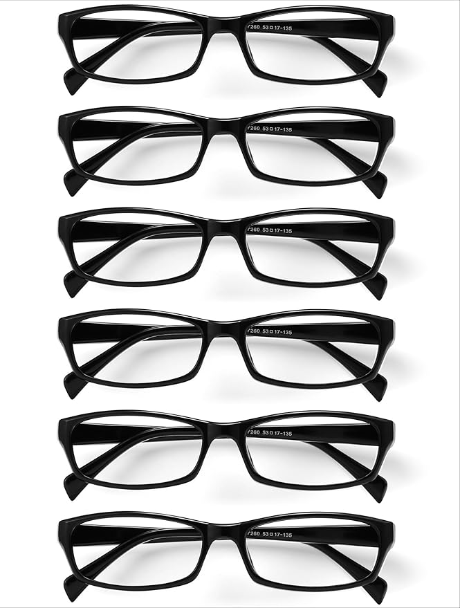 Gaoye Reading Glasses for Women, 6 pack Fashion Readers for Women Men Spring Hinge Eye Glasses, Blue Light Reading Glasses