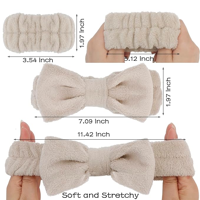 Chanaco 12PCS Spa Headband Wrist Towels for Face Washing Set Makeup Headbands Skincare Headbands Cute Face Wash Headband Soft Microfiber Wristbands Gifts for Women