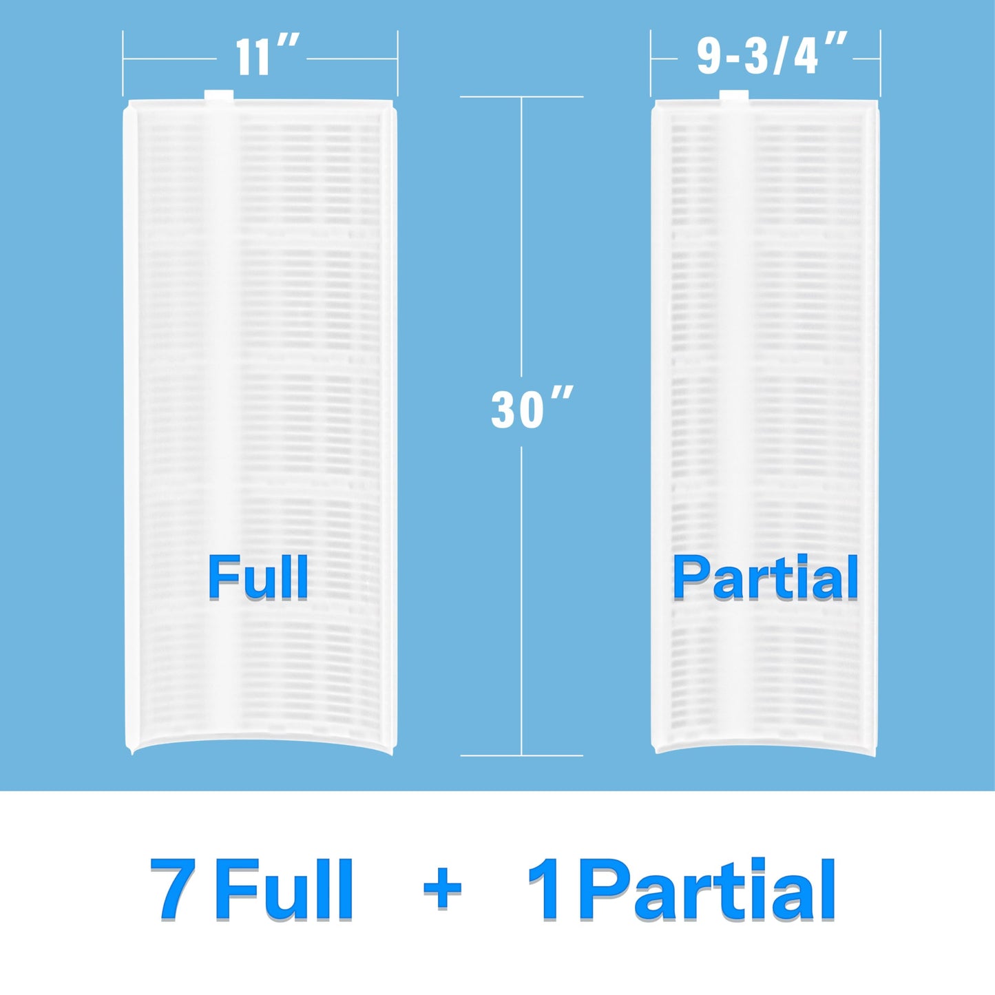 Cryspool® 1005 DE Filter Compatible with FNS Plus 60, 59003000, Jandy DEL/DEV60,DE6020, FS-2005, PFS3060, FC-9550,PG-1905, FG-1005, 7 Full + 1 Partial, 60 Sq.Ft DE Grid, 30 inch Height,1 Set