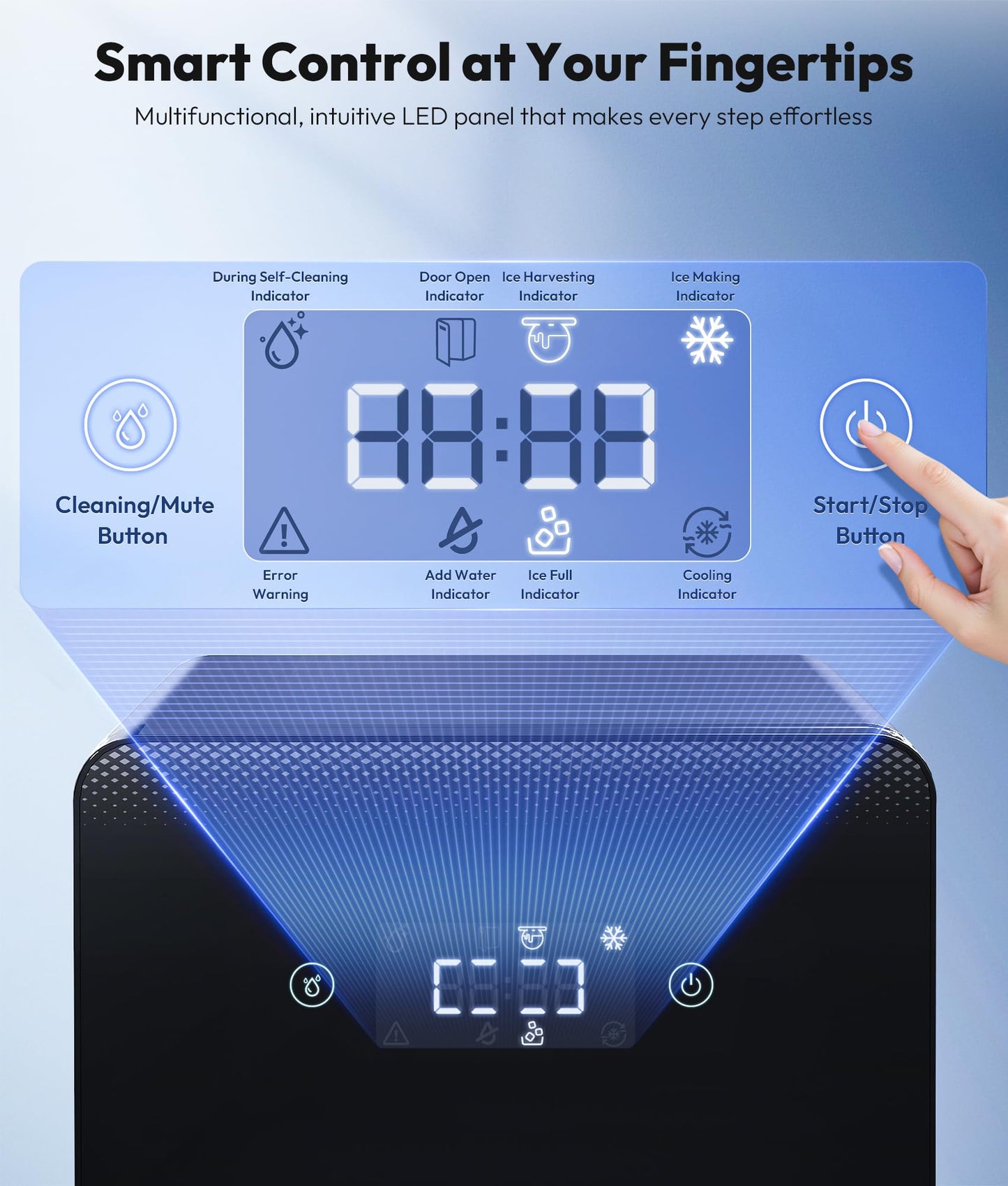 EXNOS 2" Ice Ball Maker - 4 Ice Spheres in 35min, 144pcs/24H, Sphere Ice Maker with LED Quiet Panel, Auto/Manual Water Fill, LED Panel, Self-Cleaning Clear Ice Maker for Cocktail Whiskey Bourborn