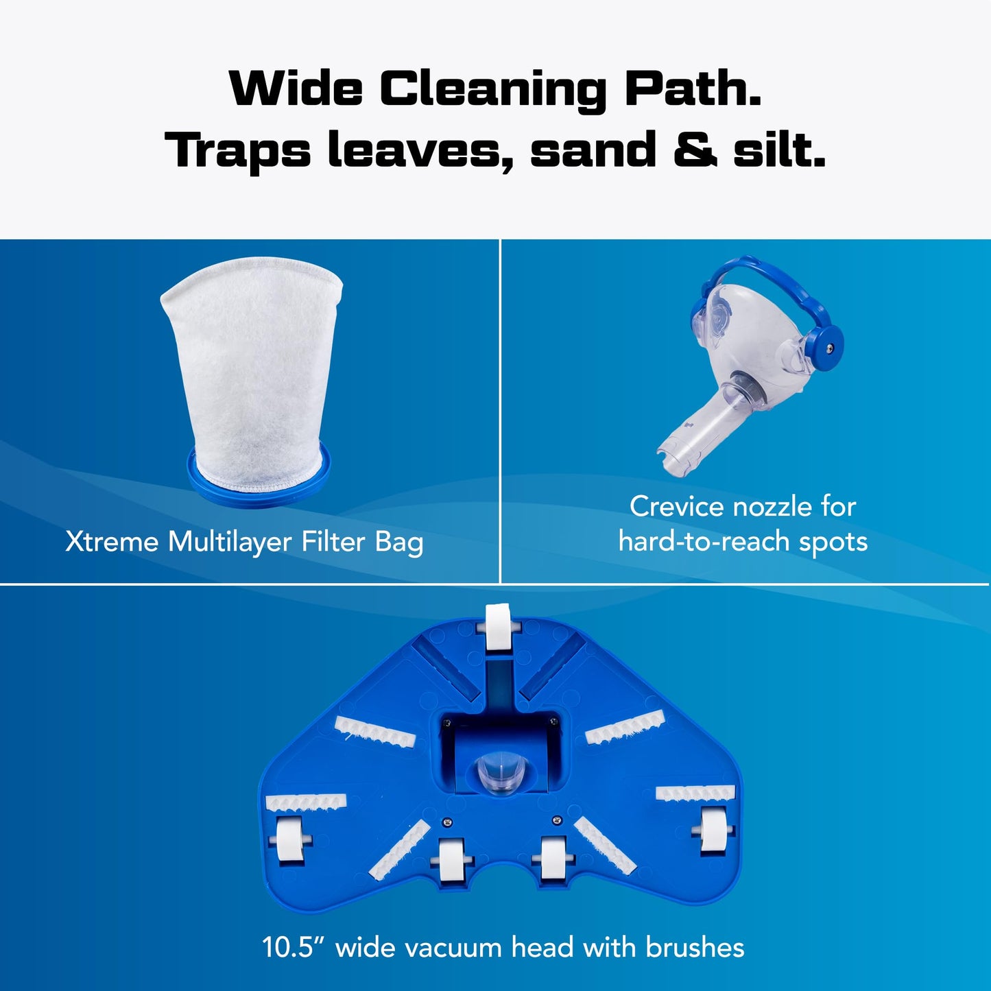 POOL BLASTER Max Cordless Pool Vacuum for Deep Cleaning & Strong Suction, Handheld Rechargeable Swimming Pool Cleaner for Inground and Above Ground Pools, Hoseless Pool Vac by Water Tech